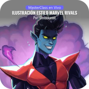 Ilustración estilo Marvel Rivals