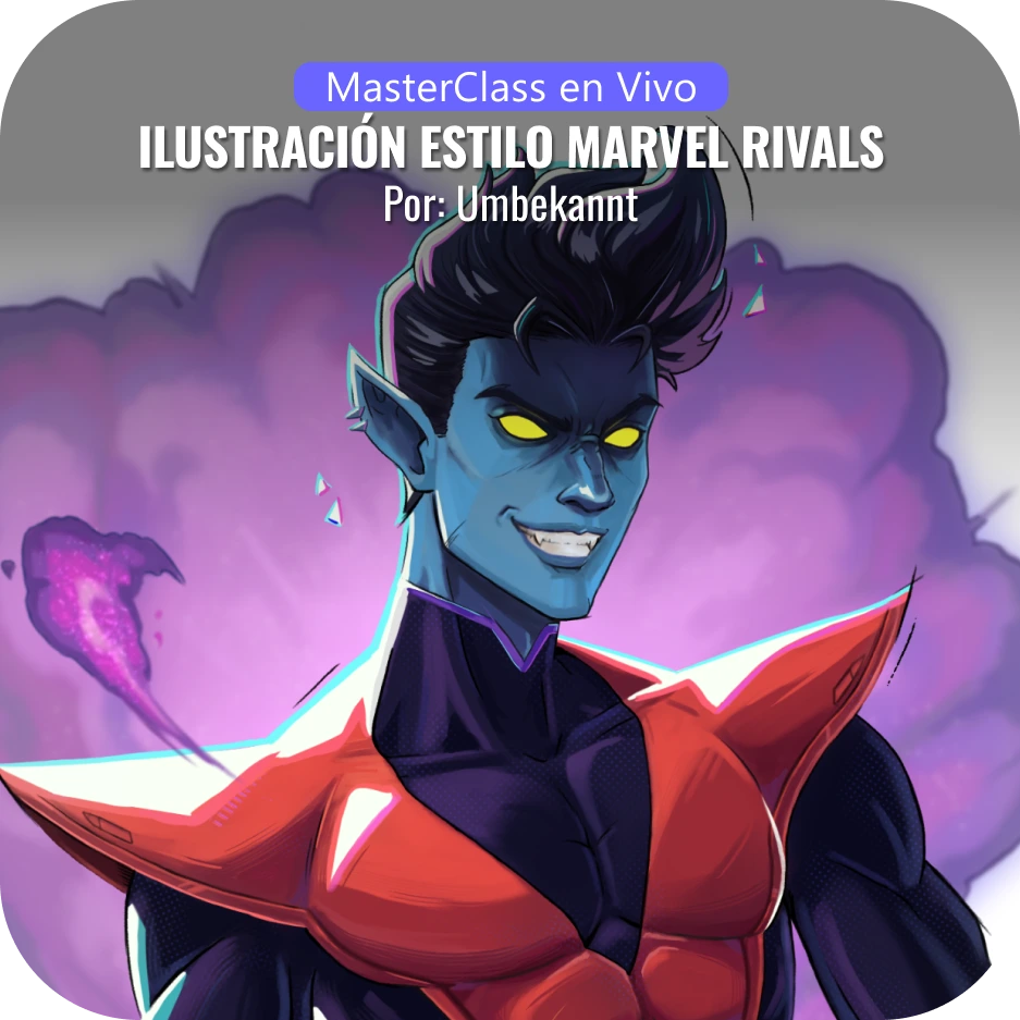 Ilustración estilo Marvel Rivals